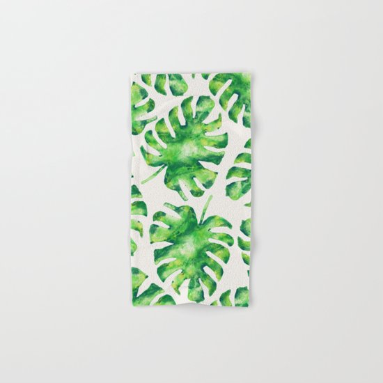 Monstera Leaves Hand & Bath Towel
