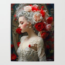 LeBlanche 129 Woman and Flowers Poster