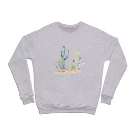 Southwst Cactus Watecolor Desert Crewneck Sweatshirt
