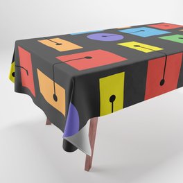 Atomic Age Simple Shapes Rainbow 2 Tablecloth