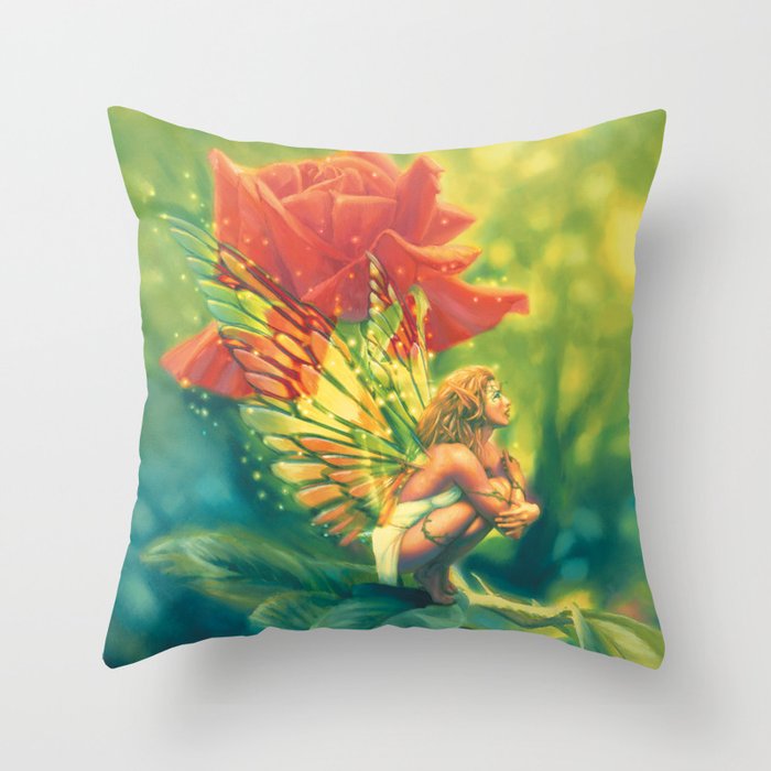 Chameleon Fairy Throw Pillow