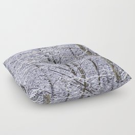Snowy Branches Floor Pillow