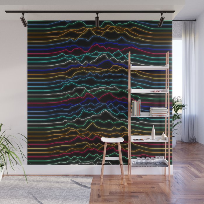 Color Waveform Wall Mural