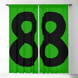 Number 8 (Black & Green) Blackout Curtain