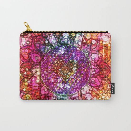 Distressed Mandala Carry-All Pouch