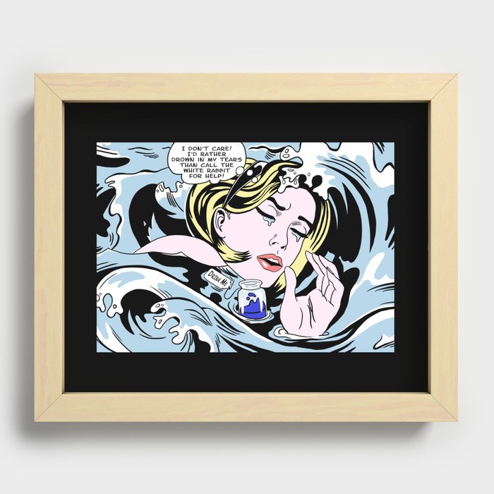 Drowning Alice Recessed Framed Print