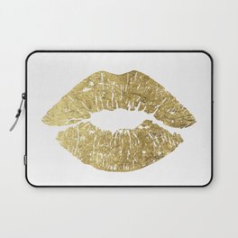 Gold Lips, Vanity Decor Laptop Sleeve