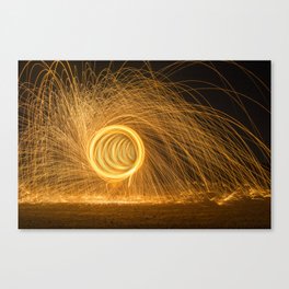 Dancing with fire Canvas Print