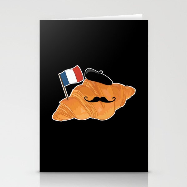 Croissant France Lover Funny French Food Stationery Cards