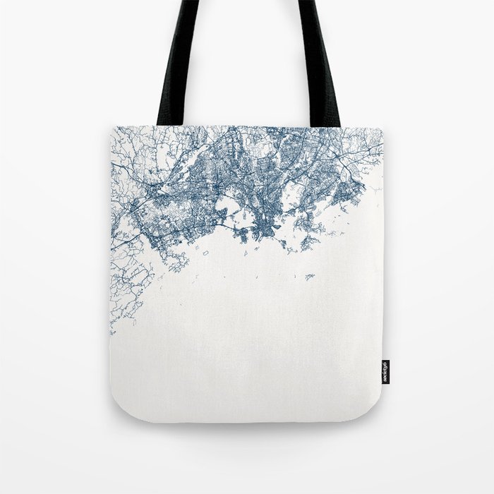 Helsinki - Finland Map Tote Bag