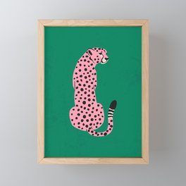 The Stare: Pink Cheetah Edition Framed Mini Art Print