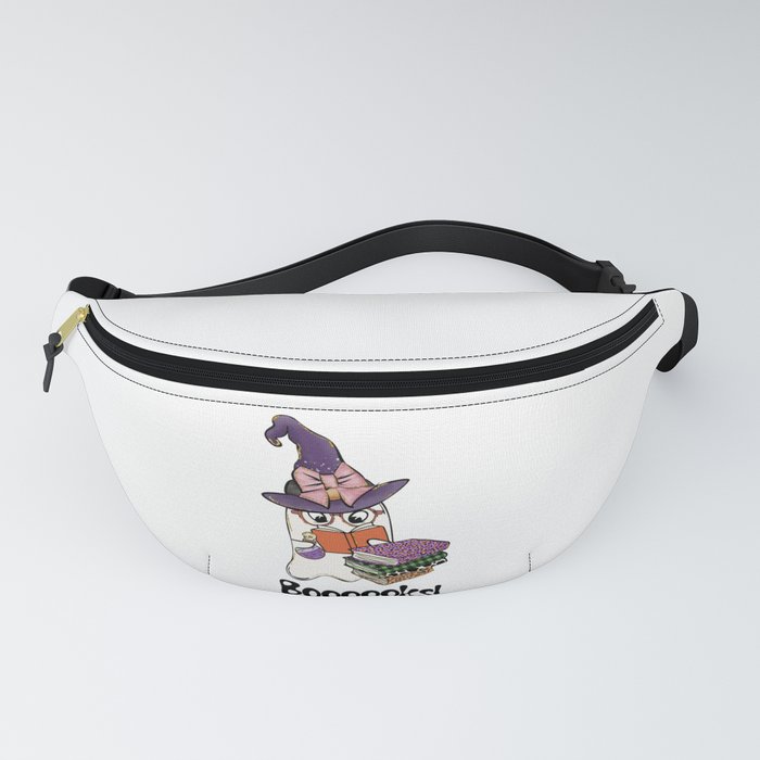 Halloween funny cute ghost reading books Fanny Pack