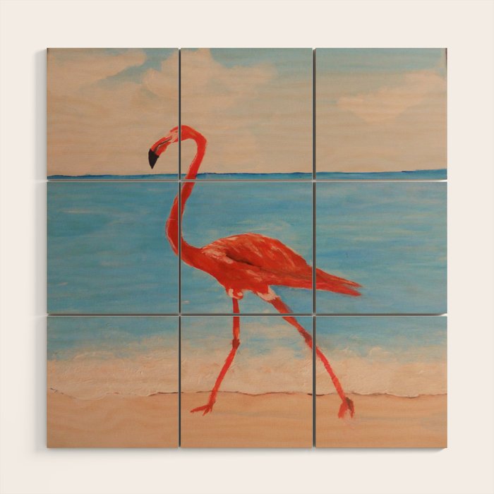 Love Flamingo Wood Wall Art By Afrorubini Society6