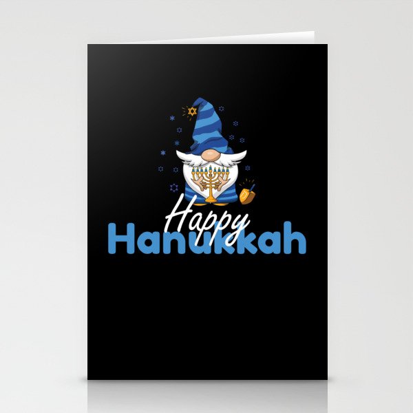 Elf Hanukkah Gnome Menorah 2021 Happy Hanukkah Stationery Cards