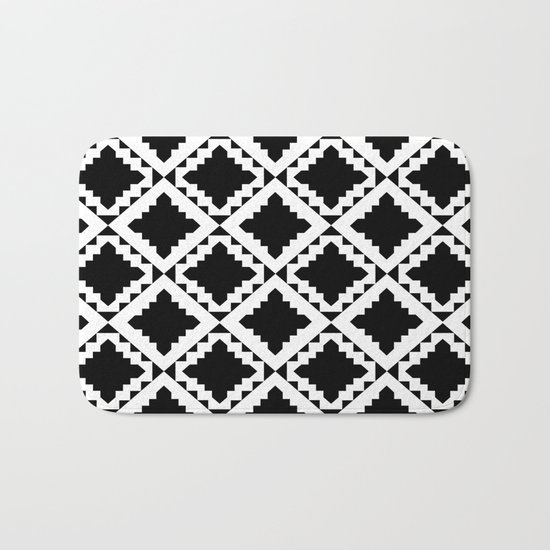 Modern Black Bath Mat