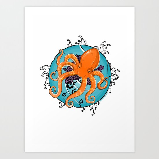 Hexapus Ink 2 Art Print