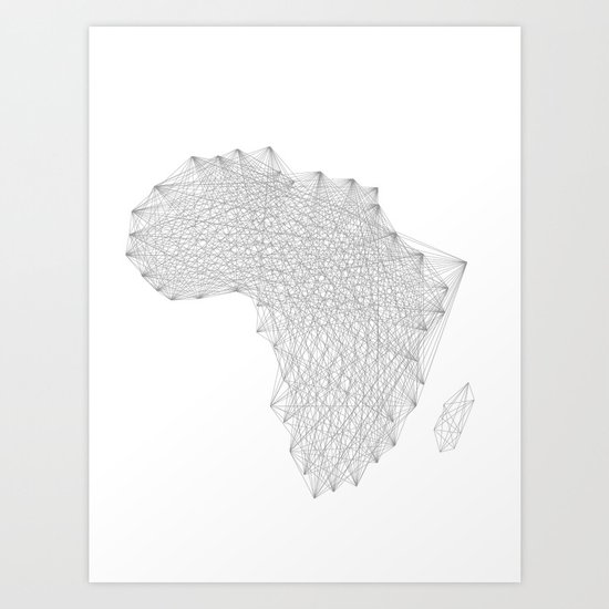 Vector Africa Art Print