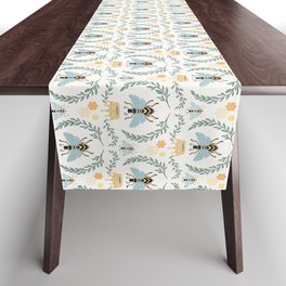 Queen Bee with Gold Crown and Laurel Frame Table Runner