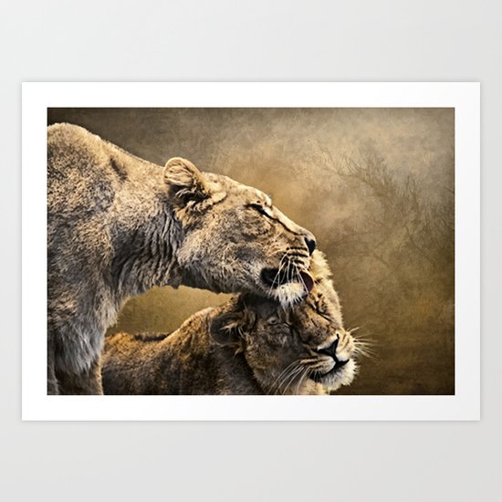 Sisterly love Art Print