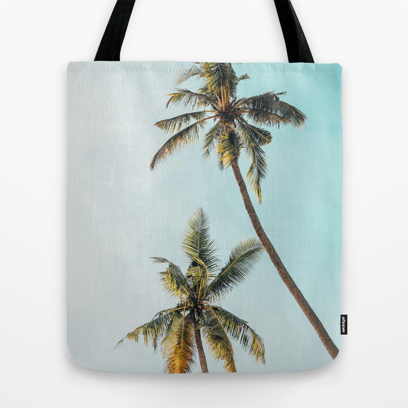 Large Beach Bag Tropical Palm Trees Beach Lightweight Tote Bag for Travel 