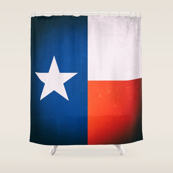 The Lone Star Old Texas Flag Shower Curtain By Photopictures