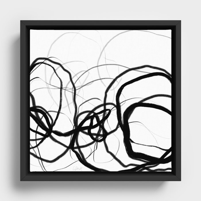 Origins 5. Abstract Drawing.  Framed Canvas