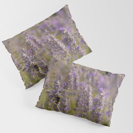 Bumblee in a field of lavender Pillow Sham