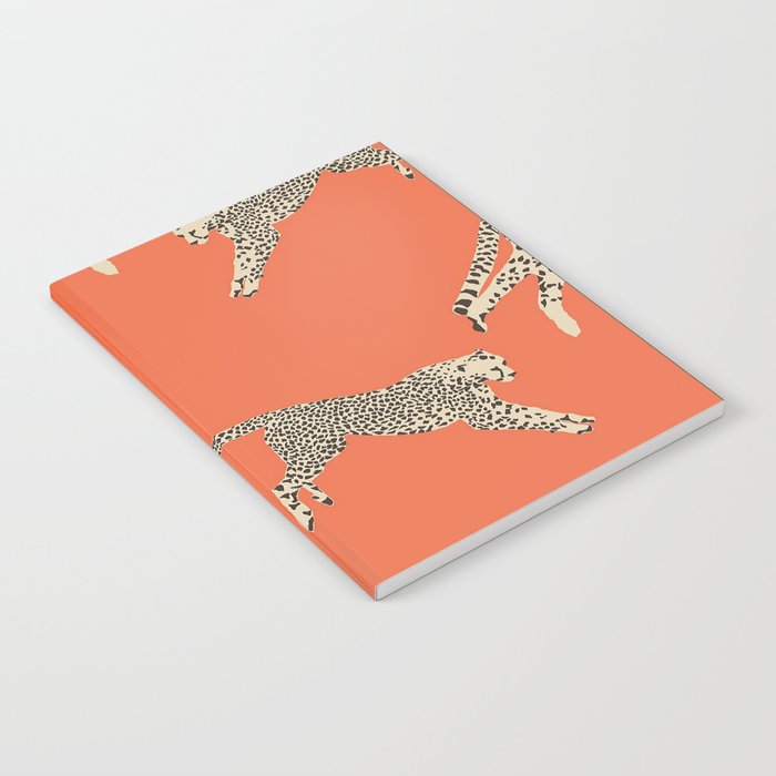 Leaping Cheetahs Tangerine Notebook