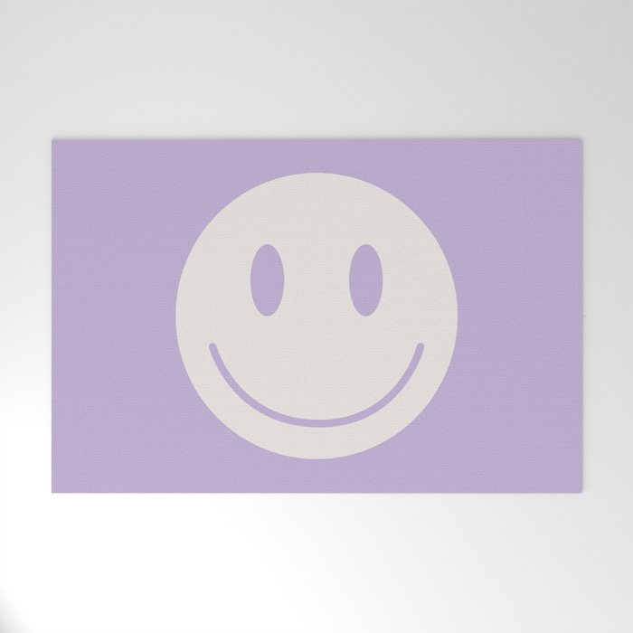 Happy Thoughts Lavender Welcome Mat