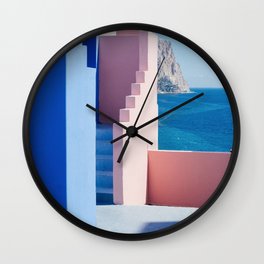 Colour architecture Wall Clock | Photo, Ocean, Wall, Escalier, Colour, Holidays, Best, Stairs, Bleu, Sky 