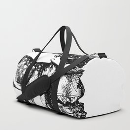 Alice and the Fawn in Black with Transparent Background Duffle Bag