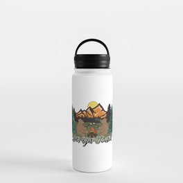 Bears with Marshmellows Graphic Design Water Bottle