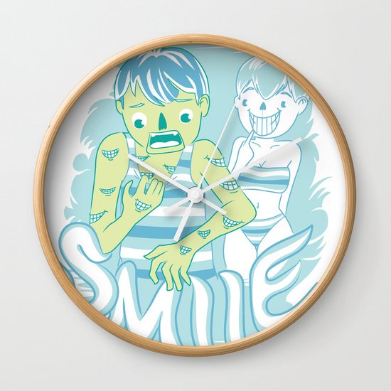 Smile It's contagious :D Wall Clock
