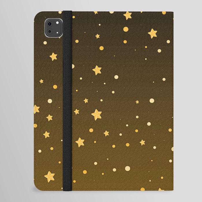 Modern Gold Night Stars Trendy Collection iPad Folio Case