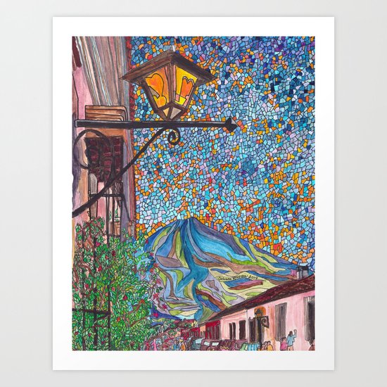 A Lamp in Antigua Art Print