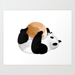 Panda with Pan de Sal Art Print