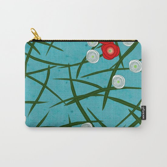 Japenese Water Flowers Pattern Carry-All Pouch