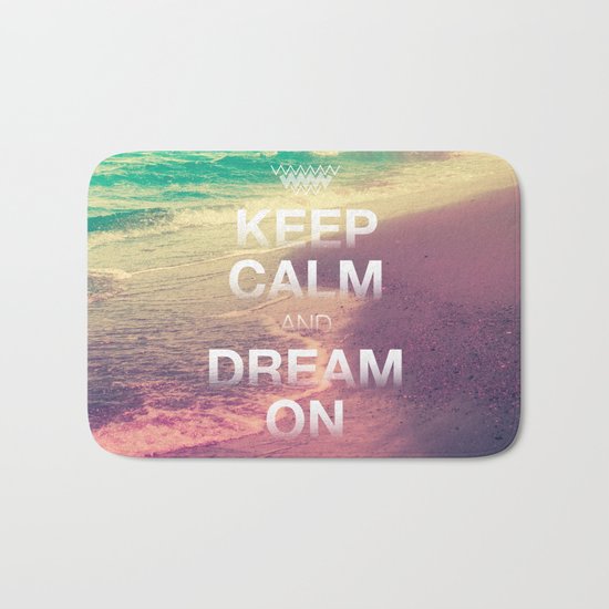 Beach Waves II - Keep Calm and Dream On Bath Mat