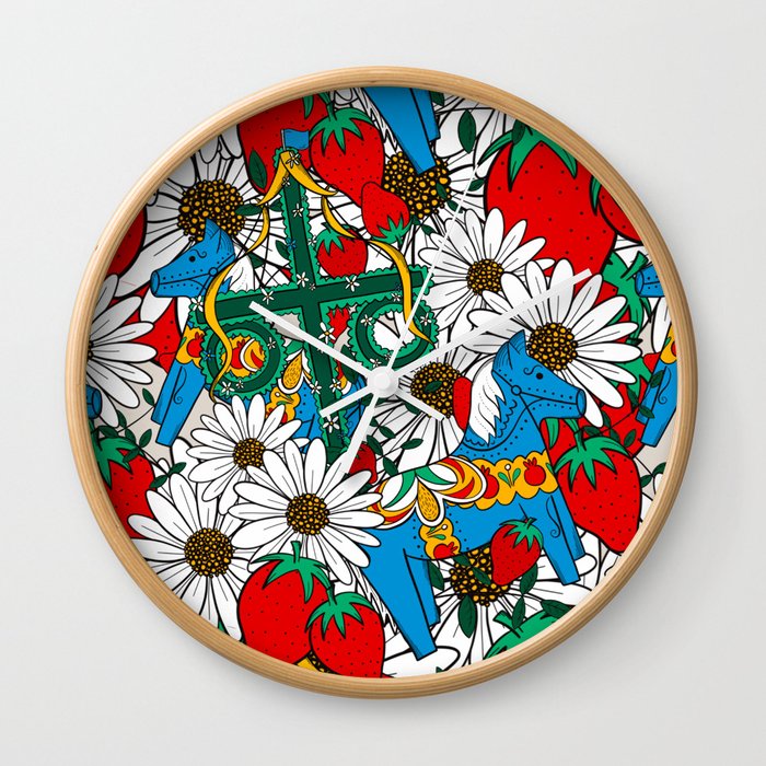 Midsommar Berries - Compact Wall Clock