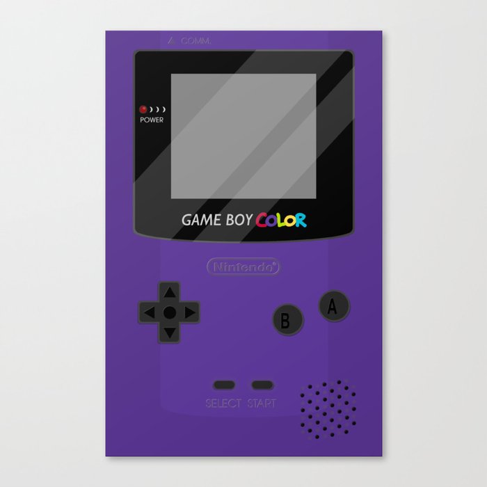 Gameboy Color Purple Canvas Print By Katymakesthings Society6