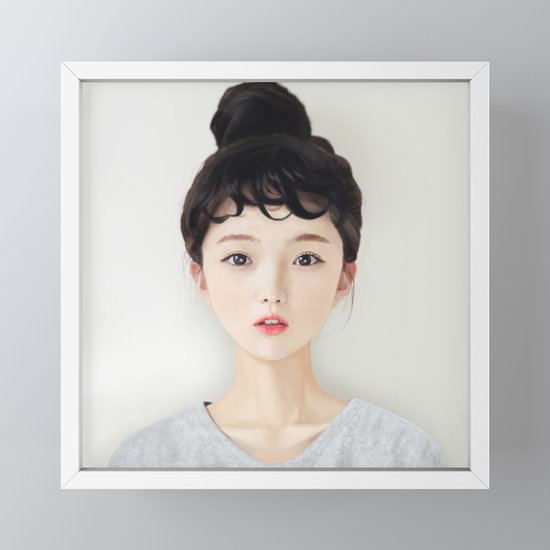 Portrait Korean Girl Framed Mini Art Print By Twistedry Society6
