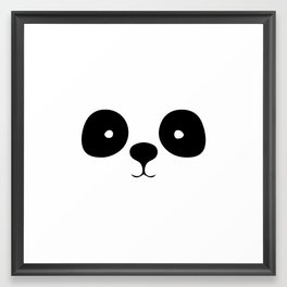 Panda Modern Minimalist Framed Art Print | Animal, Nursery, Black And White, Kids, Wallart, Panda, Digital, Graphicdesign, Modern 