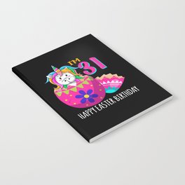 31 Year Old Age Birth Kawaii Unicorn Easter Sunday Notebook