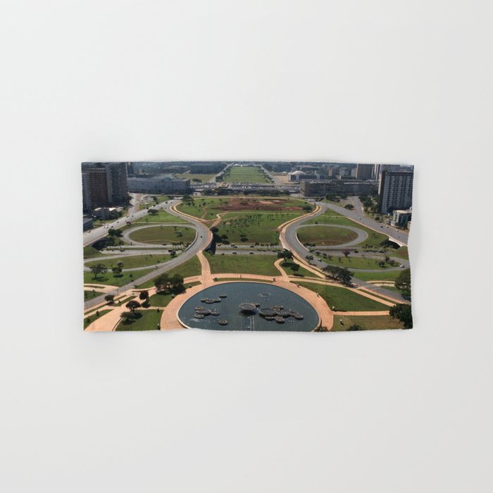 Brazil Photography - The Monumental Axis Avenue In Brasília Hand & Bath Towel