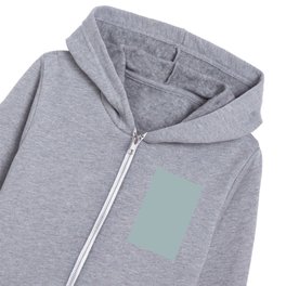 Idealistic Light Pastel Blue Gray Solid Color Pairs To Sherwin Williams Rain SW 6219 Kids Zip Hoodie