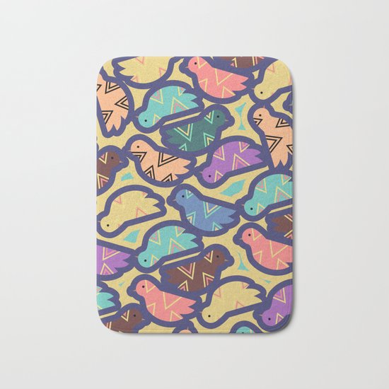 Ethnic bird pattern Bath Mat