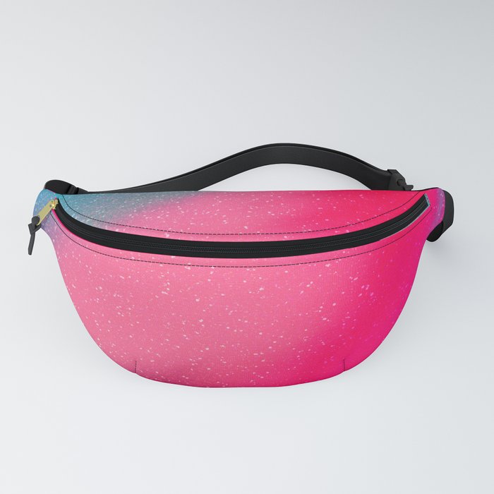 Abstract pink aqua teal glitter watercolor brush strokes Fanny Pack