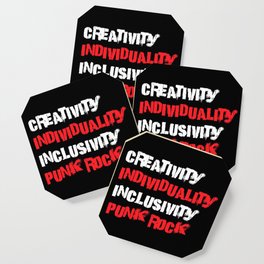 Punk Rock Culture Creativity Individuality Inclusivity Coaster