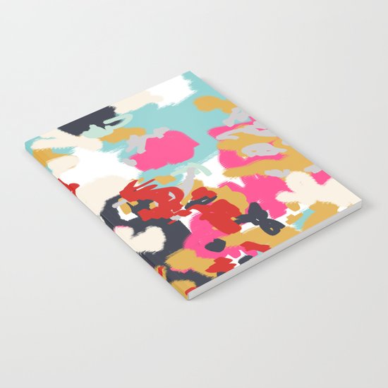 Inez - Modern Abstract painting in bold colors for trendy modern feminine gifts ideas Notebook