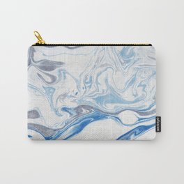 marble white blue paper texture Carry-All Pouch | Luxury, Modern, Art, Unique, Marbled, Blue, Texture, Paint, Digital, Ink 